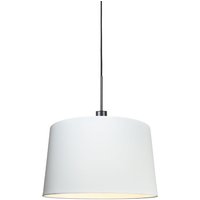 Moderne hanglamp zwart met kap 45 cm wit - Combi 1