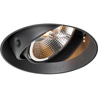 Moderne inbouwspot zwart GU10 AR111 rond trimless - Oneon
