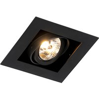 Moderne inbouwspot zwart verstelbaar - Oneon 70