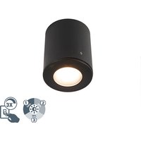 Moderne opbouwspot zwart IP55 incl. 1 x GU10 - Franca