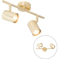 Moderne plafondlamp messing 2-lichts verstelbaar - Jeana