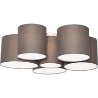 Moderne plafondlamp taupe 6-lichts - Multidrum