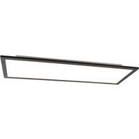 Moderne plafondlamp zwart incl. LED 80 cm - Liv