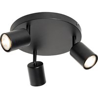 Moderne plafondlamp zwart verstelbaar rond 3-lichts - Java
