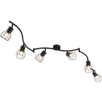 Moderne plafondspot zwart 162 cm 6-lichts - Botu