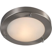 Moderne plafonnière staal 18 cm IP44 - Yuma