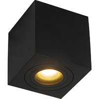 Moderne vierkante badkamer spot zwart - Capa