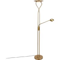 Moderne vloerlamp brons incl. LED met leesarm - Mallorca