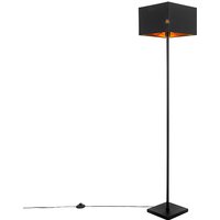 Moderne vloerlamp zwart met goud - VT 1