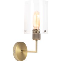 Moderne wandlamp brons met glas - Dome