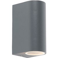 Moderne wandlamp donkergrijs IP44 - Ben 2