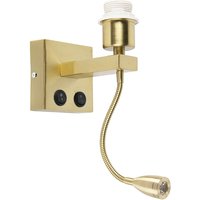 Moderne wandlamp goud met flexarm - Brescia Combi