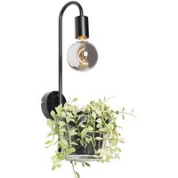 Moderne wandlamp zwart met glas - Roslini