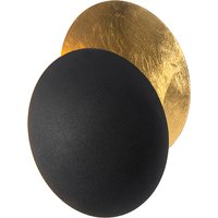 Moderne wandlamp zwart met goud - Sunrise