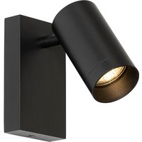 Moderne wandlamp zwart verstelbaar met schakelaar - Jeana Luxe