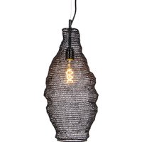 Oosterse hanglamp zwart - Nidum Rombo