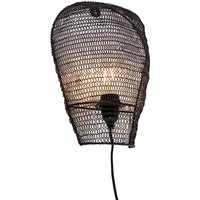 Oosterse wandlamp zwart 35 cm - Nidum