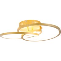 Plafondlamp goud 45 cm incl. LED 3 staps dimbaar - Rowin