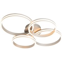 Plafondlamp staal incl. LED 3-staps dimbaar 4-lichts - Navara