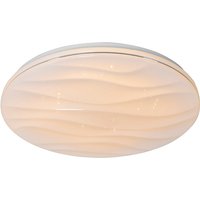 Plafondlamp wit 38 cm incl. LED met afstandsbediening - Damla