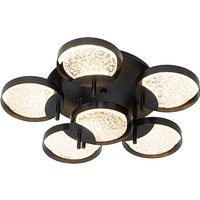 Plafondlamp zwart 42 cm incl. LED 3-staps dimbaar - Patrick