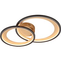 Plafondlamp zwart 59 cm Incl. LED 3-staps dimbaar - Anita