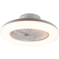 Plafondventilator wit incl. LED dimbaar - Clima