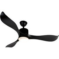 Plafondventilator zwart incl. LED en afstandsbediening - Kolm