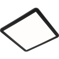 Plafonnière zwart 40 cm incl. LED 3-staps dimbaar IP44 - Steve