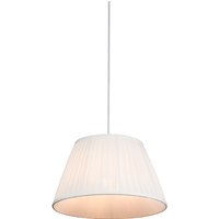 Retro hanglamp crème 35 cm - Plisse