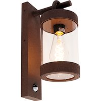 Ruben Buiten wandlamp roestbruin IP44 bewegingsmelder