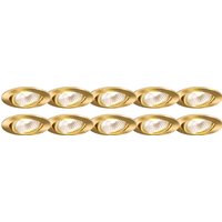 Set van 10 inbouwspots kantelbaar goud - Cisco