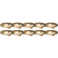 Set van 10 inbouwspots kantelbaar goud - Edu