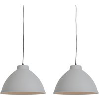 Set van 2 Scandinavische hanglampen grijs - Anterio 38 Basic