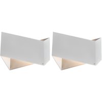 Set van 2 design wandlampen wit - Fold