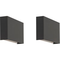 Set van 2 moderne wandlampen zwart - Otan