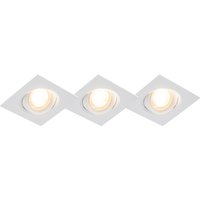 Set van 3 inbouwspots wit incl. LED 3-staps dimbaar - Miu