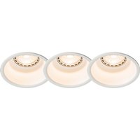 Set van 3 inbouwspots wit rond - Dept