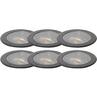 Set van 6 grondspot wart AR111 verstelbaar IP65 - Delux Honey