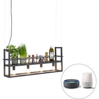 Smart hanglamp zwart incl. WiFi A60 lichtbronnen - Cage Rack