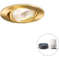 Smart inbouwspot goud kantelbaar incl. Wifi GU10 - Cisco