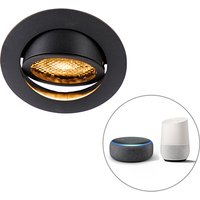 Smart inbouwspot zwart incl. WiFi GU10 verstelbaar - Ude Honey