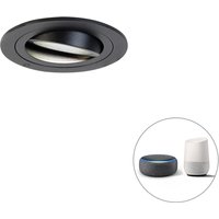 Smart inbouwspot zwart incl. Wifi GU10- Rondoo