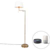 Smart klassieke vloerlamp brons met wit incl. WiFi A60 - Ladas Fix