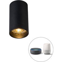 Smart moderne spot zwart incl. WiFi GU10 - Tuba