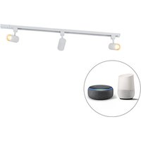 Smart railsysteem wit 1-fase 3-lichts incl. Wifi GU10 - Jeana