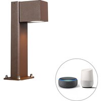 Smart staande buitenlamp roestbruin 30 cm IP44 incl. Wifi GU10 - Baleno