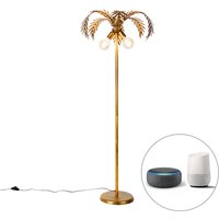 Smart vloerlamp goud 2-lichts incl. Wifi G95 - Botanica