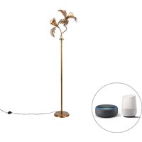 Smart vloerlamp goud 2-lichts incl. Wifi G95 - Botanica