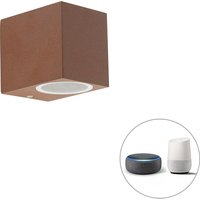 Smart wandlamp roestbruin IP44 incl. Wifi GU10 - Baleno
